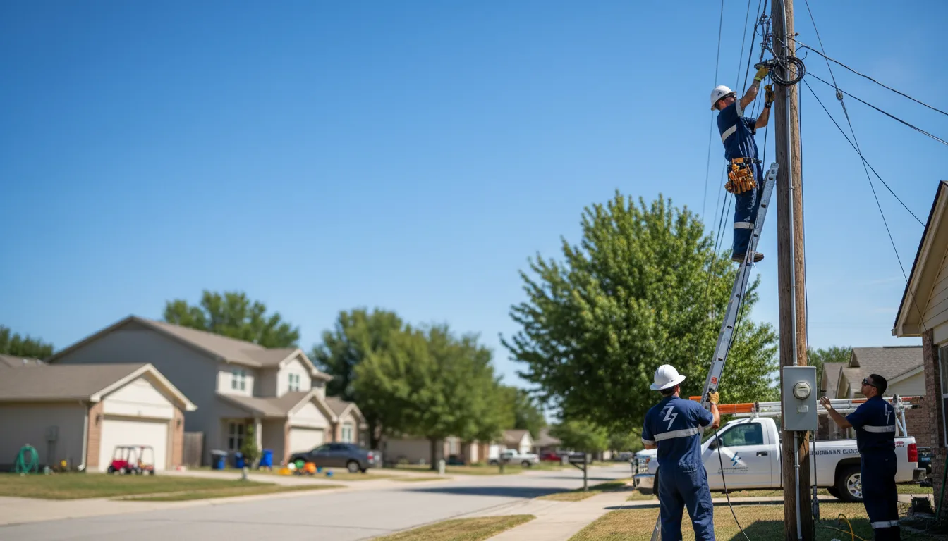 Residential electrician providing installation services in Lawler, IA